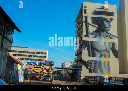 Einige der Street Art von Austin Lane in Darwin, Northern Territory, Australien. Stockfoto