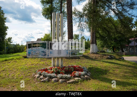 Russland, LYUBYTINO - 17. AUGUST 2018: Im Speicher der Prinzessin Olga. Siedlung städtischen Typs Lyubytinsky Lyubytino, Bezirk, Novgorod, Russland Stockfoto