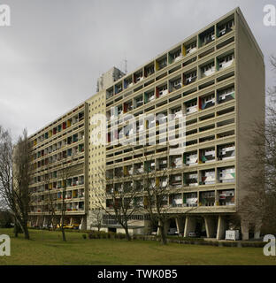 Der Le Corbusier Unite d'Habitation Gebäude (1958), Berlin, Deutschland. Stockfoto