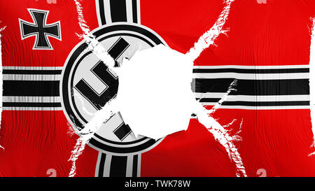 Deutschland Nazi Flag mit einer Bohrung Stockfoto