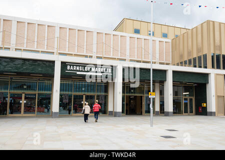 Barnsley Märkte - die Glashütten - Zentrum Regeneration und Einzelhandel Entwicklung einschließlich Barnsley Märkte - Während der Bau 2019, Barnsley, Stockfoto