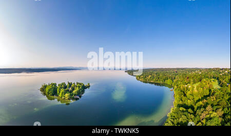 Die Roseninsel im Starnberger See, Oberbayern, Bayern, Deutschland, Europa Stockfoto