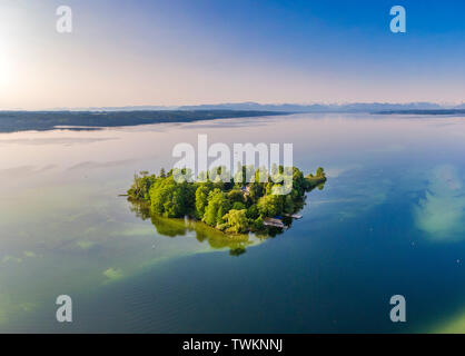 Die Roseninsel im Starnberger See, Oberbayern, Bayern, Deutschland, Europa Stockfoto