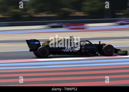 Le Castellet, Var, Frankreich. Juni, 2019 21. Haas Fahrer Kevin Magnussen (DEN) in Aktion während der Formel Eins Grand Prix auf dem Circuit Paul Ricard bei Le Castellet - Frankreich Quelle: Pierre Stevenin/ZUMA Draht/Alamy leben Nachrichten Stockfoto