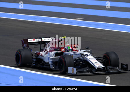 Le Castellet, Var, Frankreich. Juni, 2019 21. Sauber Fahrer ANTONIO GIOVINAZZI (in Aktion während der Formel Eins Grand Prix auf dem Circuit Paul Ricard bei Le Castellet - Frankreich Quelle: Pierre Stevenin/ZUMA Draht/Alamy leben Nachrichten Stockfoto