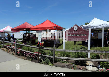 Farmers Market Dorf Port Jefferson Long Island New York Stockfoto