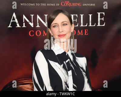 Juni 20, 2019 - Westwood, Kalifornien, USA - 17, Juni 2019 - Westwood, Kalifornien. Vera Farmiga besucht die Weltpremiere von "Annabelle kommt nach Hause' im Regency Dorf Theater. (Bild: © Billy Bennight/ZUMA Draht) Stockfoto