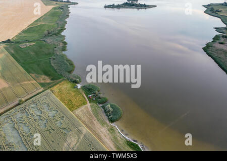 Fishing Camp in der Nähe der See, westlichen Polen. Stockfoto