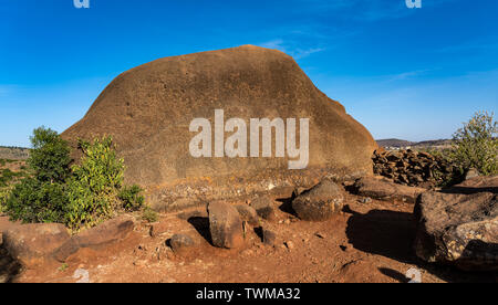 Zu Fuß rund um die historische Stadt Aksum - Äthiopien, Afrika Stockfoto