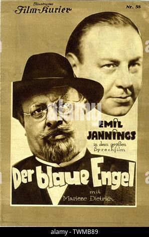 EMIL JANNINGS als Professor Immanuel Rath Marlene Dietrich als Lola Lola / DER BLAUE ENGEL DER BLAUE ENGEL 1930 Regisseur Josef von Sternberg Roman Heinrich Manns Universum Film / Universum Tonfilm/Paramount Pictures (USA)/Wardour Filme (UK) Stockfoto