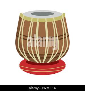 Indische drum table Musik Instrument Stock Vektor