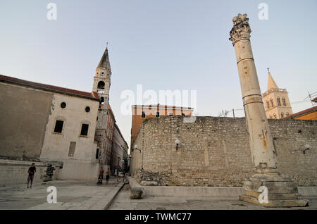 Forum Romanum, Zadar, Kroatien Stockfoto