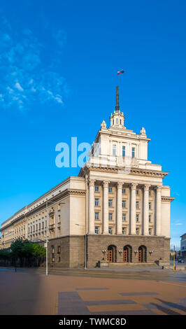 Monumentale architektonische Erbe der kommunistischen Ära im Zentrum von Sofia, Bulgarien. Stockfoto