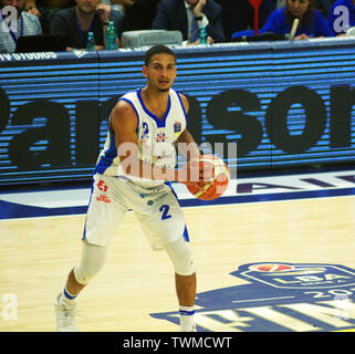 Sassari, Italien, 20. Juni 2019. Endspiel LBA (Lega Basket Italia) Match 6 zwischen UMANA REYER VENEZIA VS DINAMO BANCO DI SARDEGNA SASSARI an Palaserradi Stockfoto