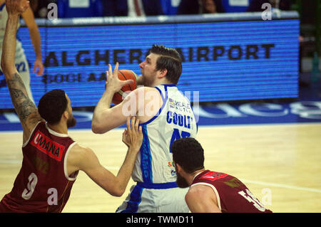 Sassari, Italien, 20. Juni 2019. Endspiel LBA (Lega Basket Italia) Match 6 zwischen UMANA REYER VENEZIA VS DINAMO BANCO DI SARDEGNA SASSARI an Palaserradi Stockfoto