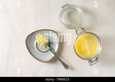 Ghee Butter geschmolzen Stockfoto