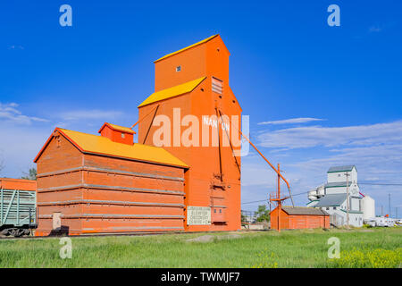 Erbe Grain Terminal, Nanton, Alberta, Kanada Stockfoto