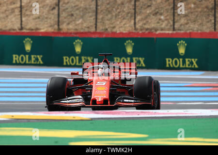 Marseille, Frankreich. 21. Jun 2019. FIA Formel 1 Grand Prix von Frankreich, Training; Scuderia Ferrari, Sebastian Vettel Quelle: Aktion Plus Sport Bilder/Alamy leben Nachrichten Stockfoto