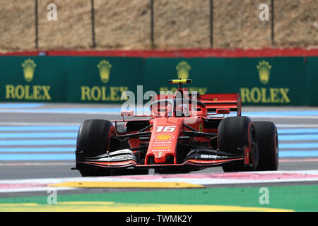 Marseille, Frankreich. 21. Jun 2019. FIA Formel 1 Grand Prix von Frankreich, Training; Scuderia Ferrari, Charles Leclerc Credit: Aktion Plus Sport Bilder/Alamy leben Nachrichten Stockfoto