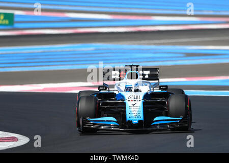 Marseille, Frankreich. 21. Jun 2019. FIA Formel 1 Grand Prix von Frankreich, Training; Williams Racing, Nicholas Latifi Credit: Aktion Plus Sport Bilder/Alamy leben Nachrichten Stockfoto