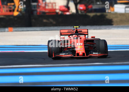 Marseille, Frankreich. 21. Jun 2019. FIA Formel 1 Grand Prix von Frankreich, Training; Scuderia Ferrari, Charles Leclerc Credit: Aktion Plus Sport Bilder/Alamy leben Nachrichten Stockfoto