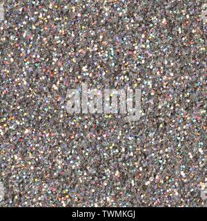 Silber Glitzer Hintergrund. Nahtlose square Textur für Kunstwerke. Stockfoto