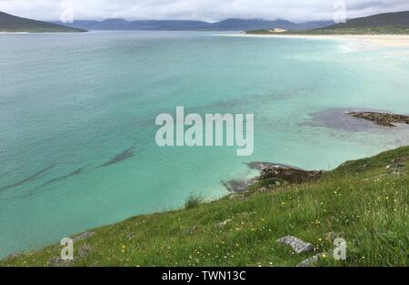 Eine schöne Landschaft an Horgabost auf der Isle of Harris auf den Äußeren Hebriden Stockfoto