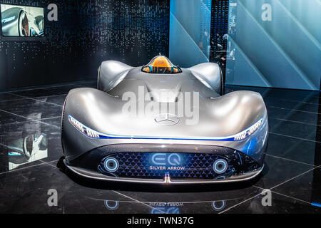 Paris, Frankreich, 02.Oktober, Mercedes Konzept EQ Silver Arrow, 2018 Intelligenz, Mondial Paris Motor Show, Prototyp von Mercedes Benz Stockfoto