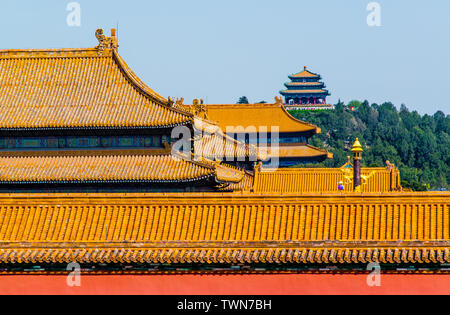 Der königliche Palast Pavillon in der Verbotenen Stadt in Peking Stockfoto