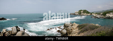 Bucht in den Tayrona Nationalpark in Kolumbien Stockfoto