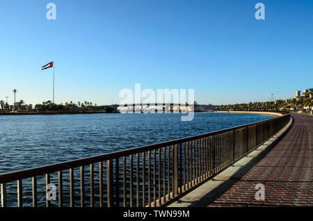 Ansicht von Khalid Lake Trail in Sharjah Vereinigte Arabische Emirate Stockfoto