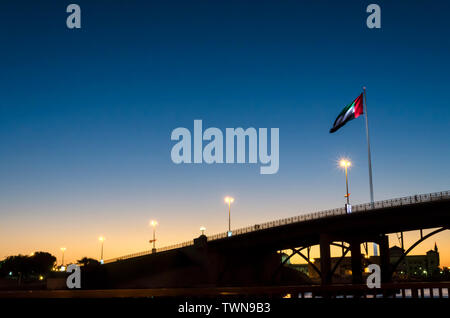 Blick von der Flagge Island in der Nähe von Khalid Lake Trail in Sharjah Vereinigte Arabische Emirate Stockfoto