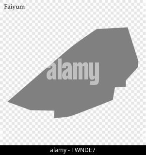 Hohe Qualität Karte von faiyum ist ein gouvernorat von Ägypten Stock Vektor