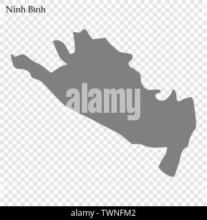 Hohe Qualität Karte von Ninh Binh ist eine Provinz in Vietnam Stock Vektor