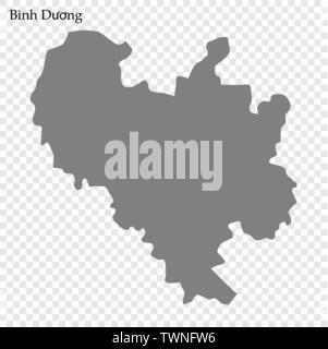 Hohe Qualität Karte von Binh Duong ist eine Provinz in Vietnam Stock Vektor