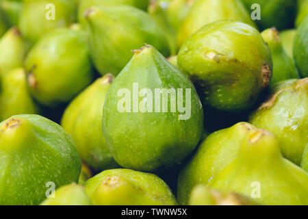 Nahaufnahme frische grüne Feigen Stockfoto