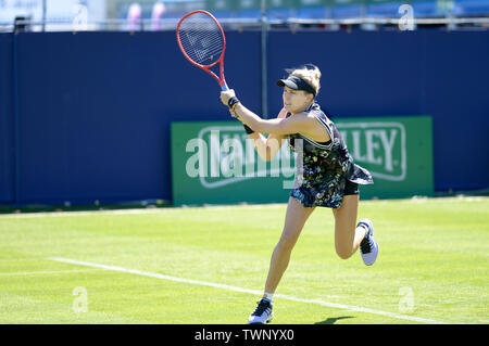 Eugenie Bouchard (Can) spielen in der ersten Qualifikationsrunde des Natur Tal International, Devonshire Park, Eastbourne, Großbritannien. Am 22. Juni 2019 Stockfoto