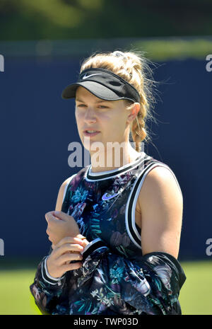 Eugenie Bouchard (Can) spielen in der ersten Qualifikationsrunde des Natur Tal International, Devonshire Park, Eastbourne, Großbritannien. Am 22. Juni 2019 Stockfoto