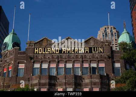 Hotel New York im historischen Holland Amerika Lijn Gebäude an der Nieuwe Maas, Rotterdam die Niederlande Stockfoto