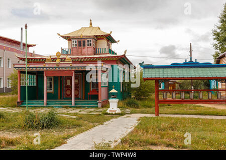 Ivolginsky Datsan, Burjatien, Russland - 07 September, 2018: Die Ivolginsky datsan ist die Buddhistische Tempel in Burjatien. Choira-Dugan - Tempel des F Stockfoto