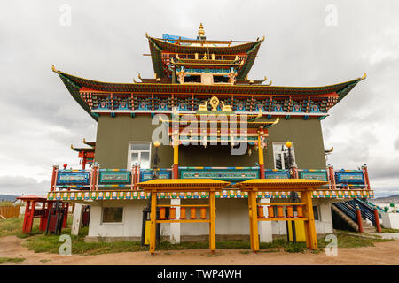 Ivolginsky Datsan, Burjatien, Russland - 07 September, 2018: Die Ivolginsky datsan ist die Buddhistische Tempel in Burjatien. Grüne Tara Tempel, Dugan, Grün Stockfoto