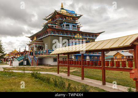 Ivolginsky Datsan, Burjatien, Russland - 07 September, 2018: Die Ivolginsky datsan ist die Buddhistische Tempel in Burjatien. Grüne Tara Tempels. Stockfoto