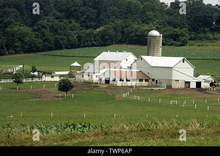 Bauernhof in Lancaster County, PA, USA Stockfoto