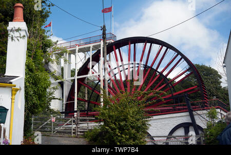 Die Laxey Wheel, Insel Man, den Britischen Inseln Stockfoto