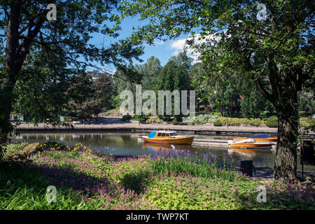 Landschaft in Sapokka Wasser Garten Park in Kotka, Finnland Stockfoto