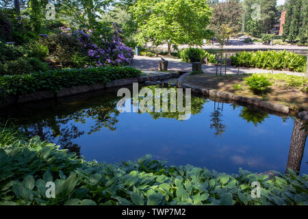 Landschaft in Sapokka Wasser Garten Park in Kotka, Finnland Stockfoto