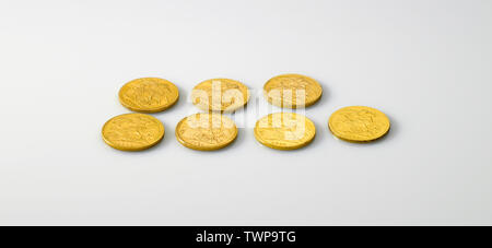 Noch immer leben von Goldmünzen Stockfoto