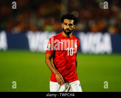 Kairo, Ägypten. Juni 21, 2019: Mohamed Salah Mahrous Ghaly von Ägypten während des Afrikanischen Nationen-Pokal Match zwischen Ägypten und Simbabwe im Cairo International Stadium in Ulrik Pedersen/CSM. Stockfoto