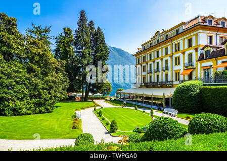 Villa d'Este am Comer See Stockfoto