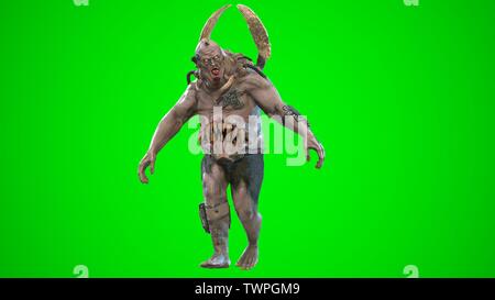Nukleare post-Apokalypse mutant Soldat 3D-Rendering Stockfoto